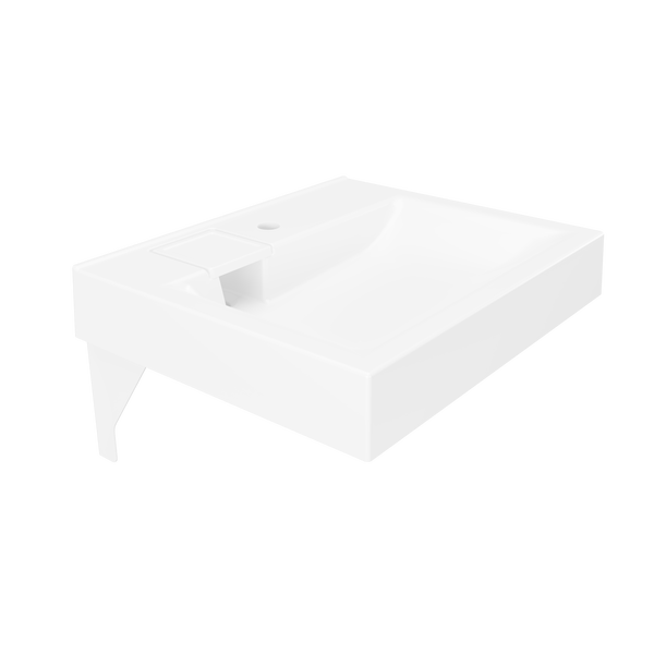 Умывальник "Paola Siena 50" (литьевой мрамор, 600х500х103) над стиральной машиной, глубина СМ до 36см,в комплекте кронштейны с креплением г. Ульяновск