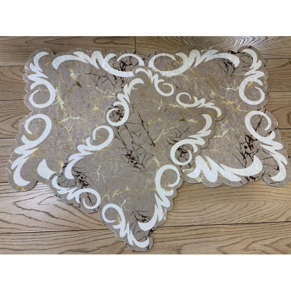 Коврик универс. 2 предм. DECORATIVE цифровая печать 60х100 с бахрамой ПРЯМОУГОЛЬНЫЕ, МИКС