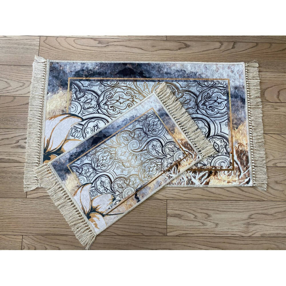 Коврик универс. 2 предм. DECORATIVE цифровая печать 60х100 с бахрамой ПРЯМОУГОЛЬНЫЕ, МИКС
