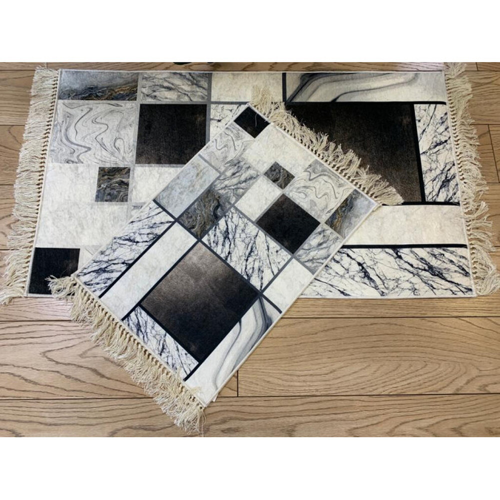 Коврик универс. 2 предм. DECORATIVE цифровая печать 60х100 с бахрамой ПРЯМОУГОЛЬНЫЕ, МИКС