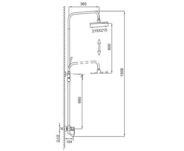 24001-6 Душевая система FRUD (черный)