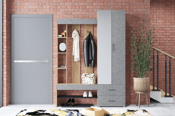 ФАСАД Прихожая Домино бетон (1 место)