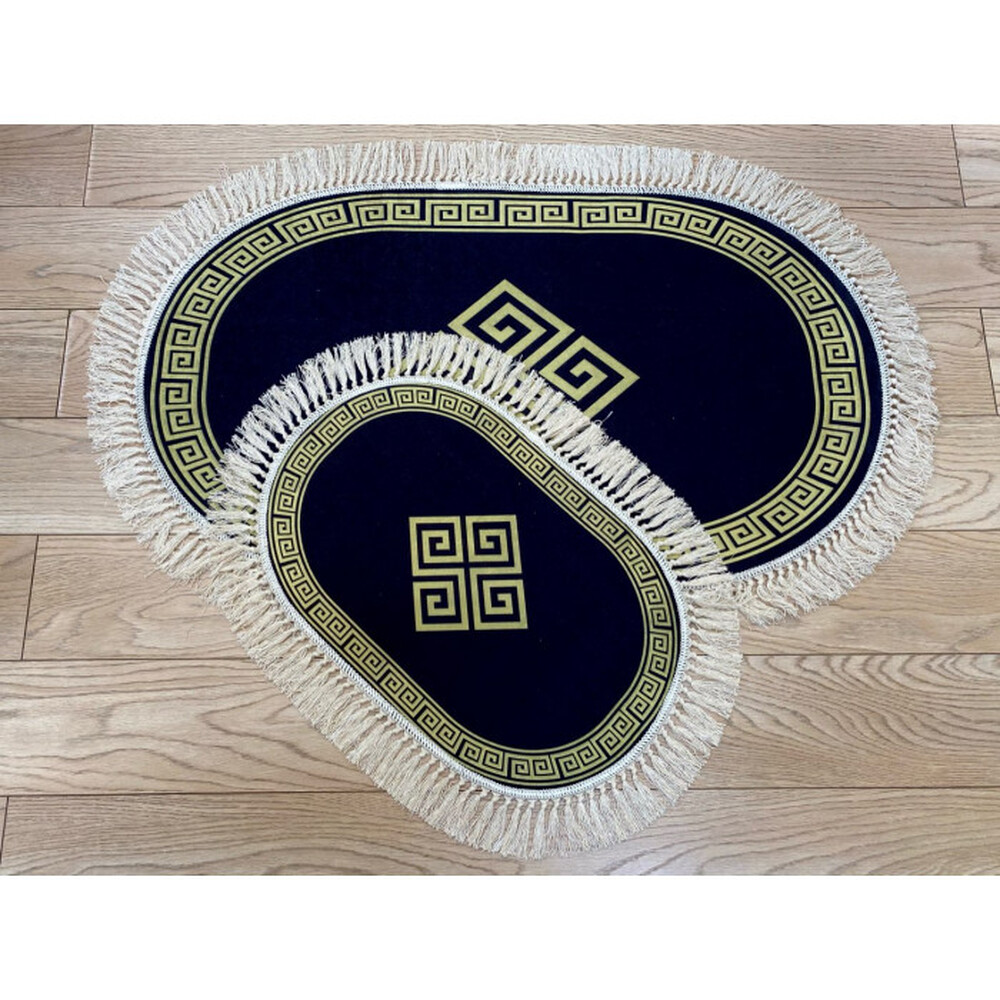 Коврик универс. 2 предм. DECORATIVE цифровая печать 60х100 с бахрамой ОВАЛЬНЫЕ, МИКС