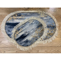 Коврик универс. 2 предм. DECORATIVE цифровая печать 60х100 с бахрамой ОВАЛЬНЫЕ, МИКС
