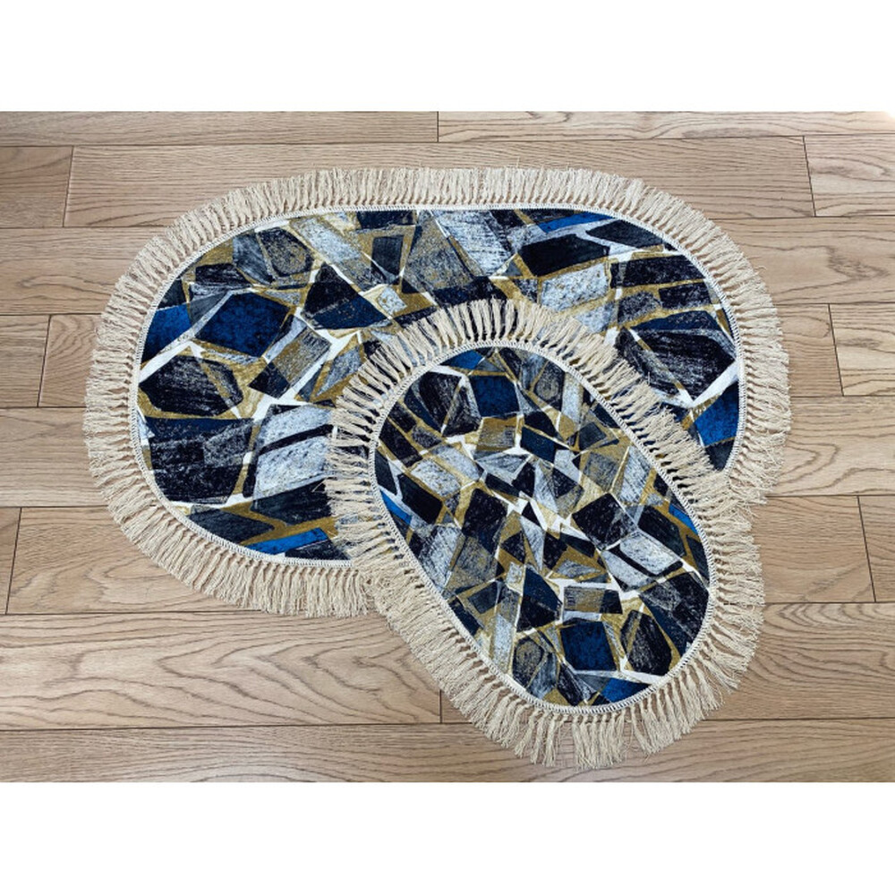Коврик универс. 2 предм. DECORATIVE цифровая печать 60х100 с бахрамой ОВАЛЬНЫЕ, МИКС