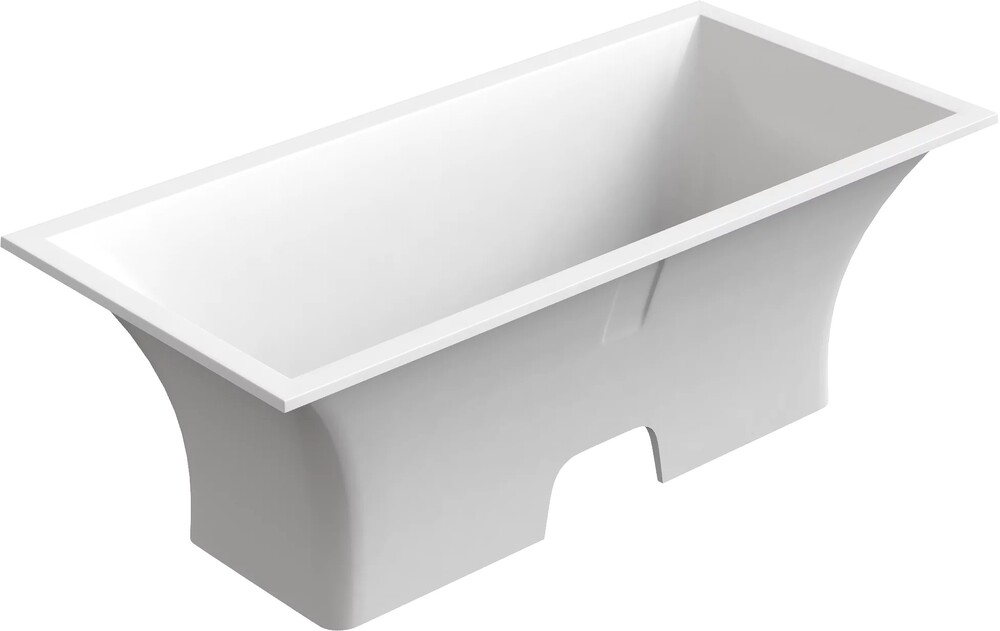 Ванна из литьевого мрамора BAS "МАДРИД" 170х80 Белый (БЕЗ АВТОСЛИВА) ВА00006