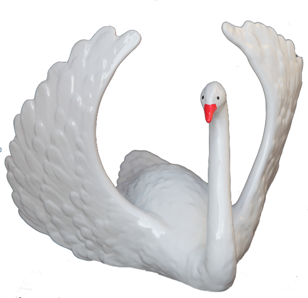 САДОВАЯ фигура керамическая "Лебедь" 