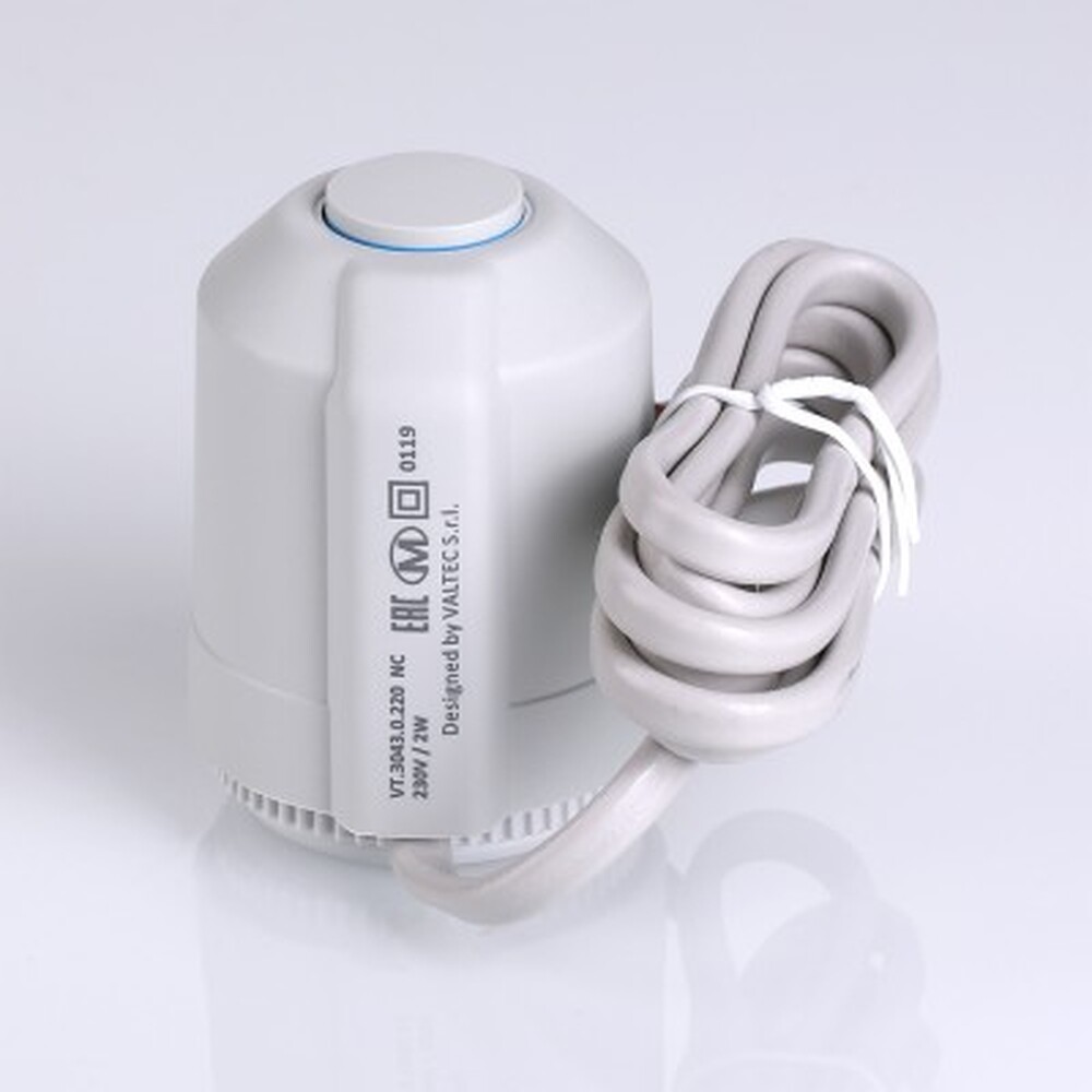 Электротермический сервопривод VALTEC двухпозиционный, норм. ЗАКР., питание 220 В (м) VT.TE3043.0.220