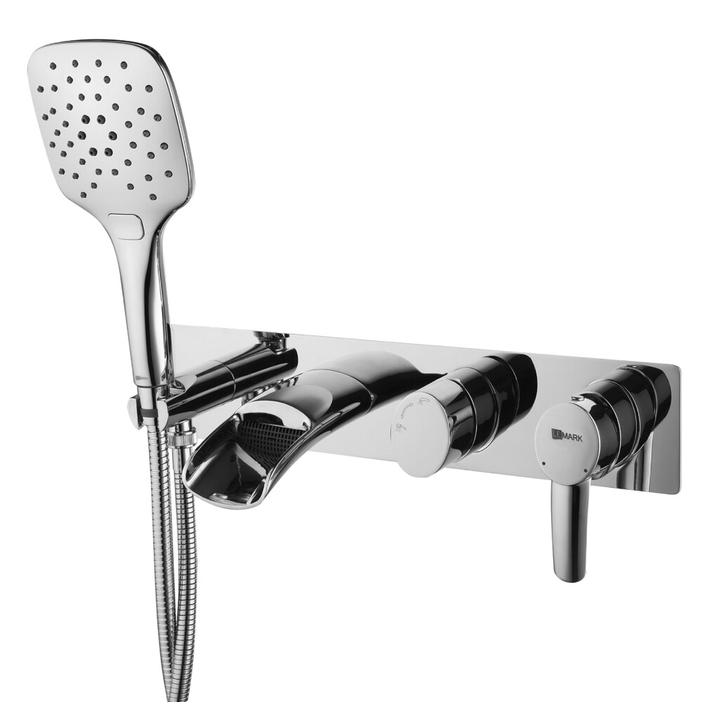 LM3224C Atlantiss Смеситель для ванны и душа встраиваемый, с 3-функциональной лейкой, хром LEMARK