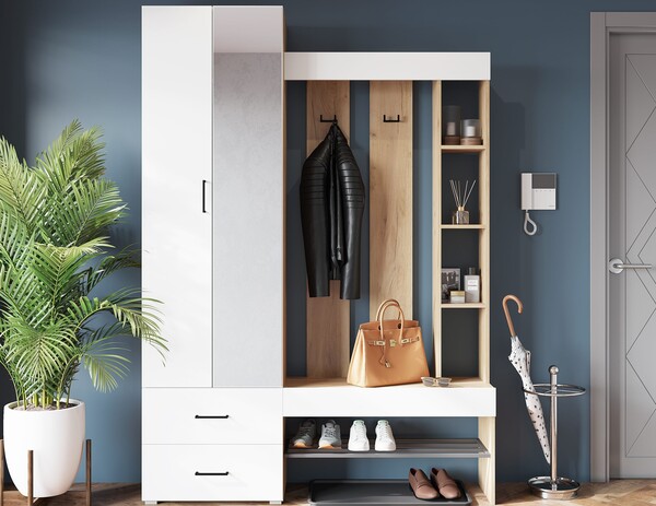 ФАСАД Прихожая Домино белый (1 место)