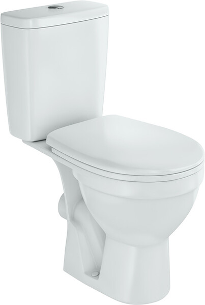 Унитаз-компакт Rosa "РИМ" Белый, 2-х уровневая арматура OLi, Микролиф, антивсплеск, прямой выпуск (г.Киров)