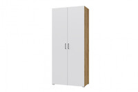 Лайт Шкаф 900 (белый/золотой) (3 места)