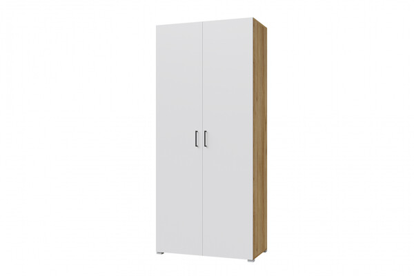 Лайт Шкаф 900 (белый/золотой) (3 места)