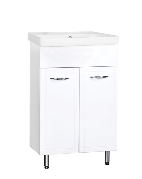 Подстолье SANTREK HOME "Мальта-60" (Белый) 2 двери под умывальник "Дрея Q60" 543х800х440