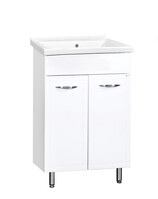 Подстолье SANTREK HOME "Мальта-60" (Белый) 2 двери под умывальник "СOMO-60/Миранда-60" 563х800х436