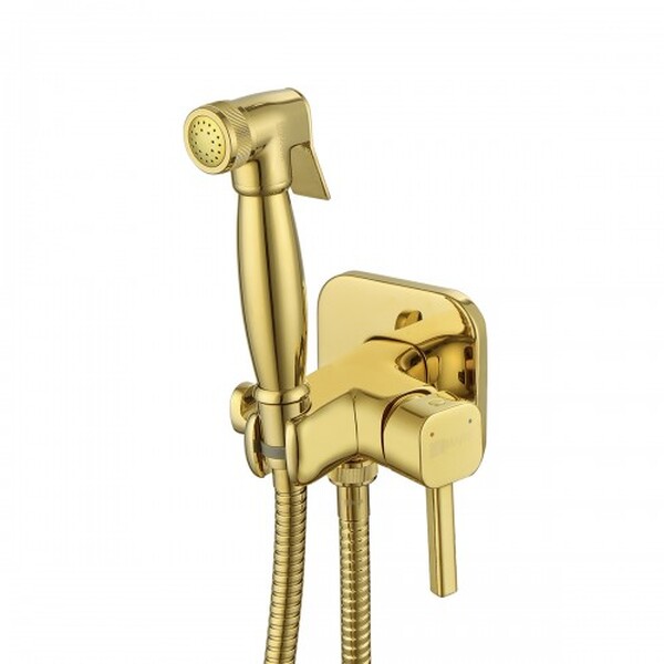LM7165G Solo Смеситель с гигиеническим душем, встраиваемый, ЗОЛОТО LEMARK