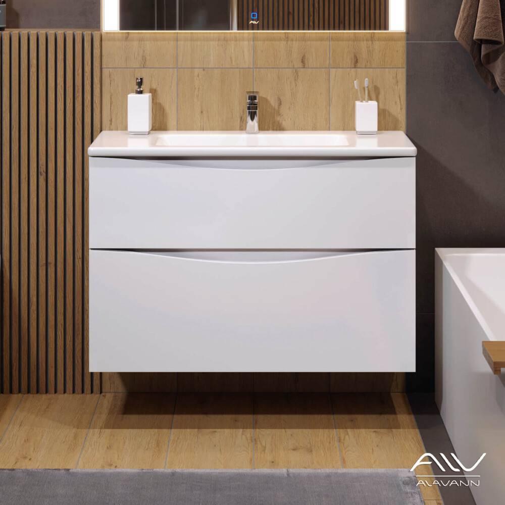 Тумба "TESS -100" под рак. "Euphoria-100" белый Alavann