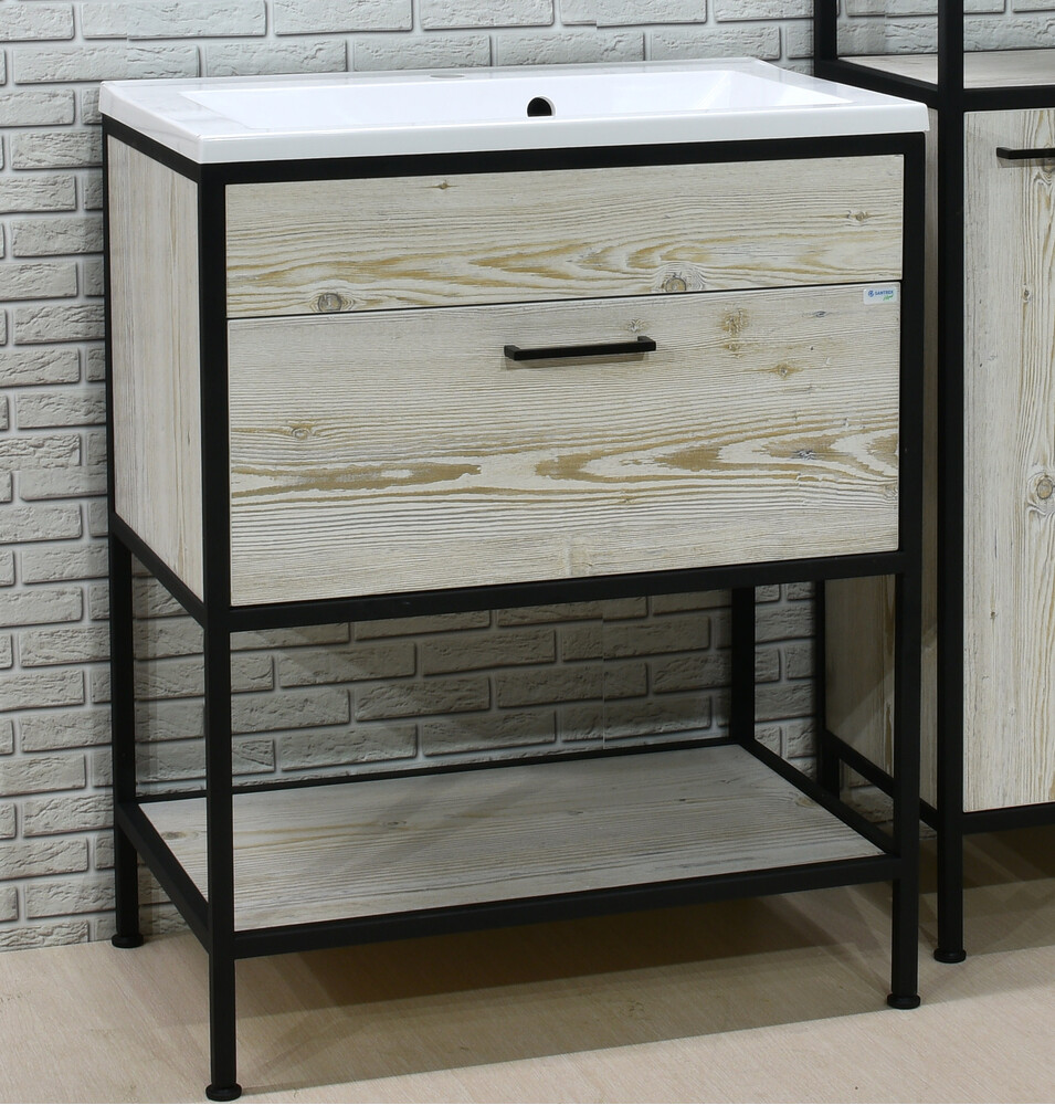 Подстолье SANTREK HOME "ГЕСТИЯ-70" ЛДСП, винтаж, 1 ящ. под умывальник "Paola Roma 70" 700х880х450