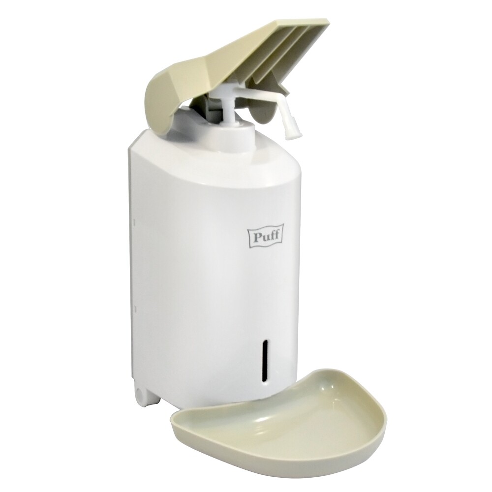 Дозатор для жидкого мыла и дез. растворов ЛОКТЕВОЙ Puff-8193 1л с каплесборником
