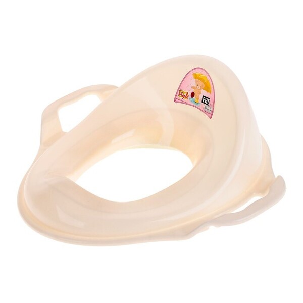 НАСАДКА на унитаз детская С ручками пластик (молочный) 