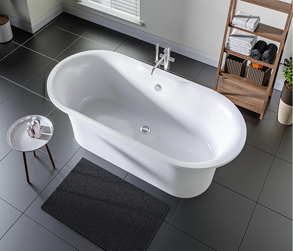 Ванна из литьевого мрамора BAS "ВЕНЕЦИЯ" 170х80 Белый (БЕЗ АВТОСЛИВА) ВА00003