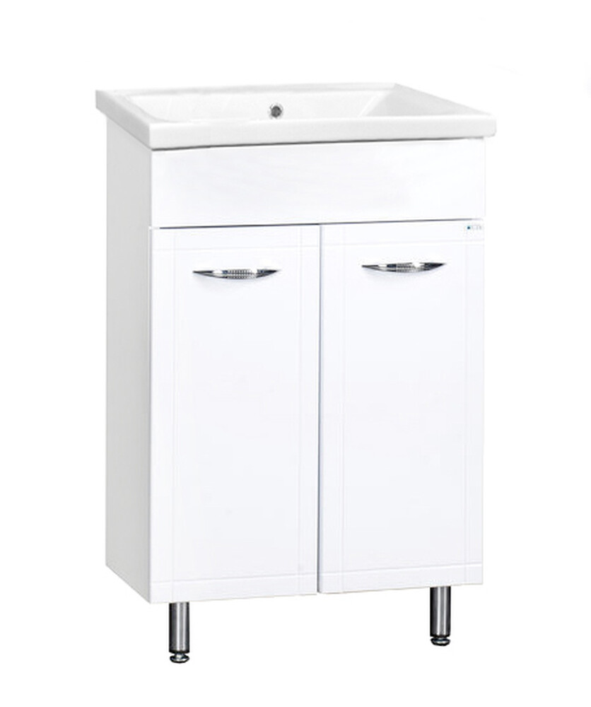Подстолье SANTREK HOME "Мальта-60" (Белый) 2 двери под умывальник "Элина-60/QUADRO-60" 550х800х450