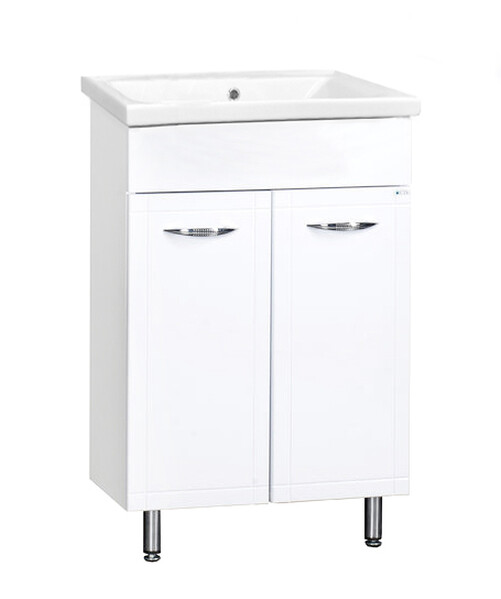 Подстолье SANTREK HOME "Мальта-60" (Белый) 2 двери под умывальник "Элина-60/QUADRO-60" 550х800х450