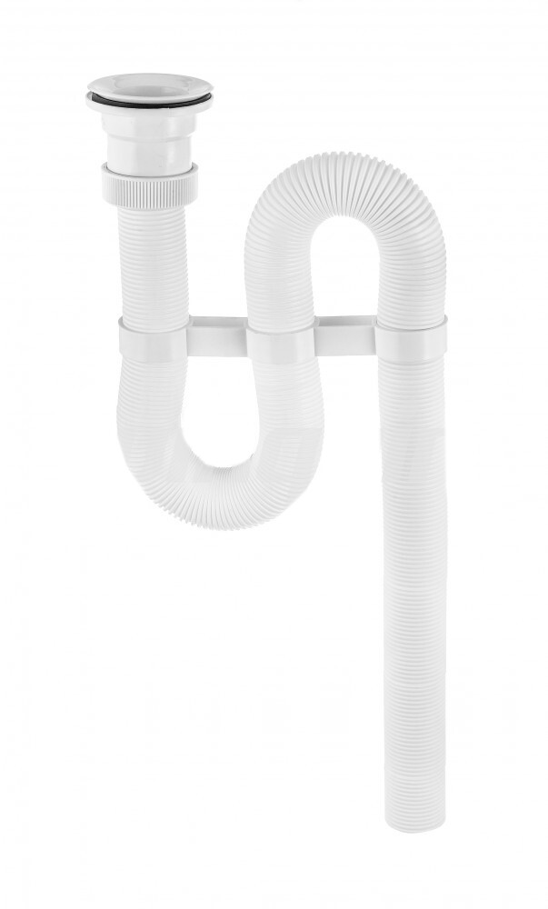 ВП 0134 Сифон гофрированный белый