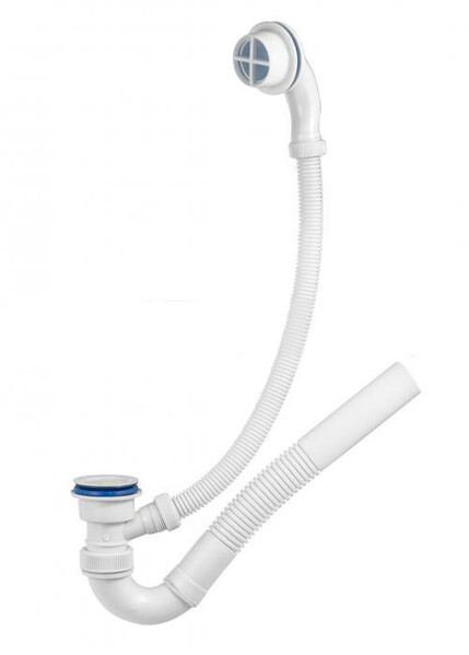 ВП 0143 Сифон для ванн (обвязка) "Эконом" 1 1/2"х40,поворотный, с пласт.реш D=65 мм