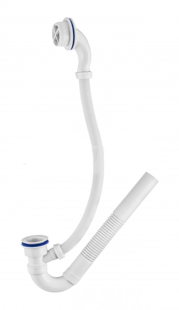 ВП 0144 Сифон для ванн (обвязка) "Эконом" 1 1/2"х40,неповортный, с пласт.реш D=65 мм