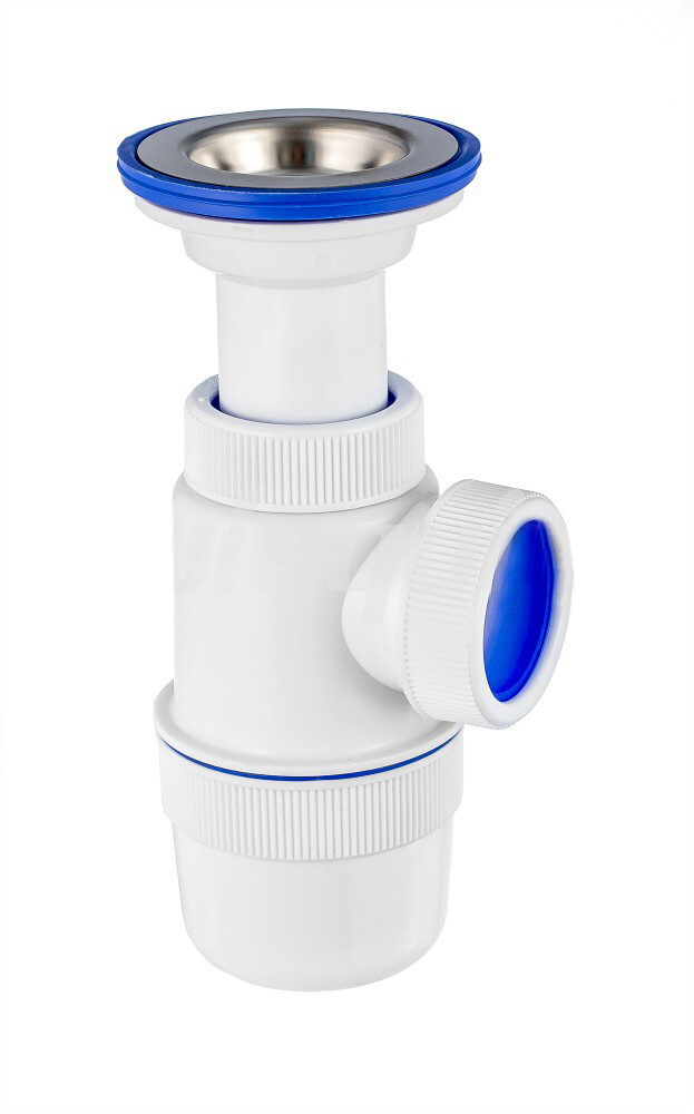 ВП 0612 Сифон "Элит" с литым выпуском и нерж.чашкой