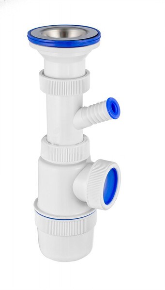 ВП 0614 Сифон "Элит" с нерж.чашкой и отводом для СМ