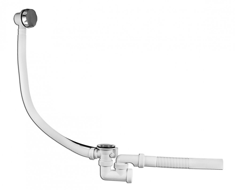 ВП 2476/7056 Сифон для ванн (обвязка) "Универсал" 1 1/2"х40, АВТ, с гиб.трубой 40-40/50