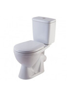 Унитаз-компакт Rosa "ЛИРА" Белый, антивсплеск, косой выпуск (г.Киров)