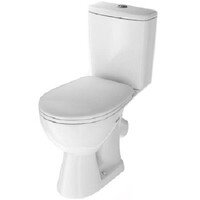 Унитаз-компакт Rosa "СТИЛЬ" Белый, 2-х уровневая арматура, Микролифт, антивсплеск, косой выпуск (г.Киров)