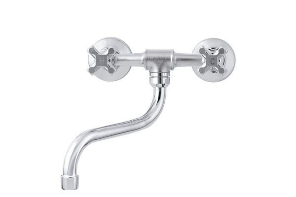 Смеситель Кухня TSARSBERG 1/2 м/к СТЕНА Крест настенный NP 08-88 тип См-МДРНА, См-УмДРНА