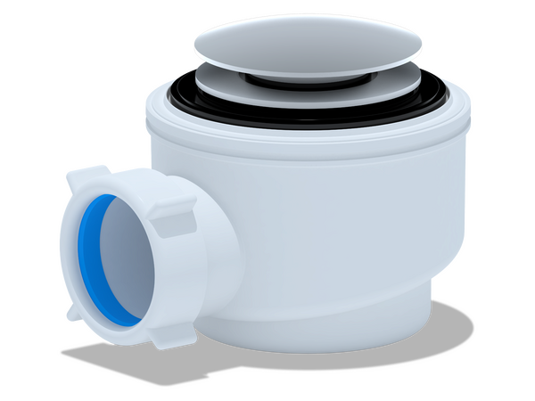 V410-60-MR Сифон для душевого поддона 1 1/2"х50/60мм хром, клик-клак, h 67-73мм