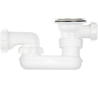 V615-65-MR Сифон для душевого поддона плоский регулир. 1 1/2"х40 с мет.реш.