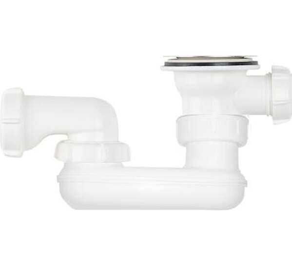 V615-65-MR Сифон для душевого поддона плоский регулир. 1 1/2"х40 с мет.реш.