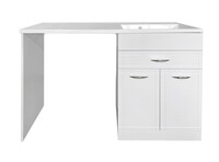 Подстолье под стиральную машину SANTREK HOME "Мальта-120" (Белый) 1 ящик 2 двери под умывальник "Magenta-120" 1200х870х497