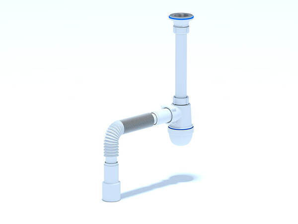 C1015 Сифон АНИ Пласт 1 1/4"*40 с гофрой 40*40/50