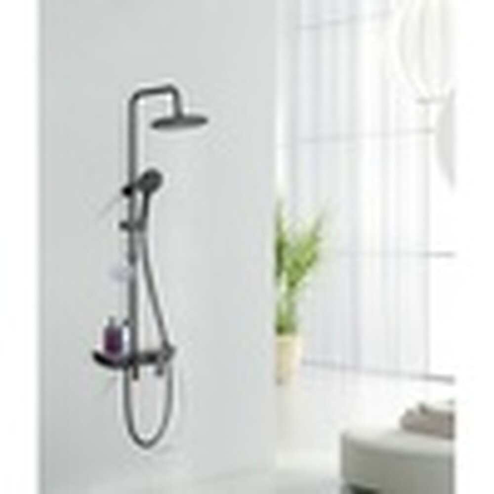 LM7012BL Tropic Смеситель для ванны с верхней душевой лейкой Троп. дождь, 4-функц. лейка, пов. излив, черный LEMARK