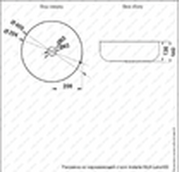 800-400 Фигурный умывальник нерж накладной круглый САТИН 400 глубина 130 мм Lake 400 MELANA (+сифон)