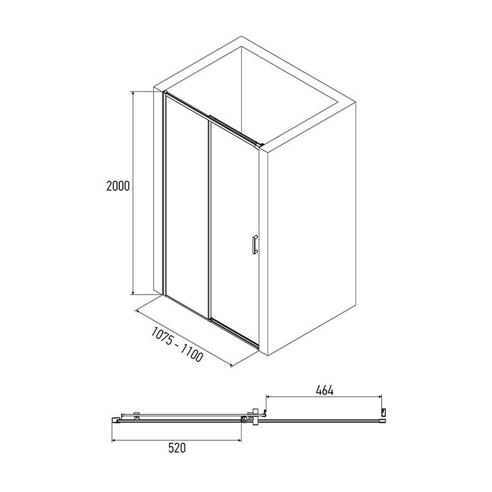 Дверь в нишу ALEX BAITLER AB61C110 (1100*2000)