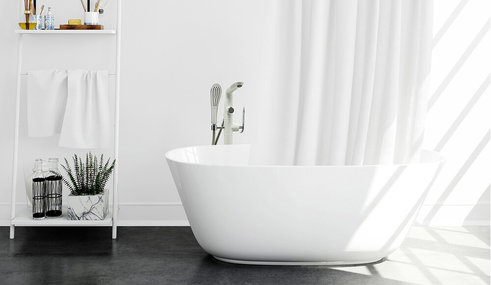 LM4944CW Melange Смеситель для ванны напольный, хром/белый LEMARK