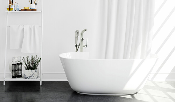 LM4944CW Melange Смеситель для ванны напольный, хром/белый LEMARK