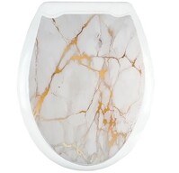 Сиденье д/унитаза жесткое ОКЕАН "Белый мрамор"