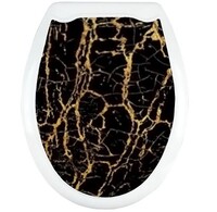 Сиденье д/унитаза жесткое ОКЕАН "Чёрный мрамор"