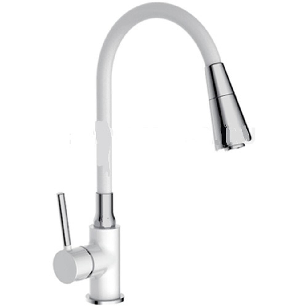 4044-8 Смеситель Кухня Frap d-35 на гайке (белый/хром) 