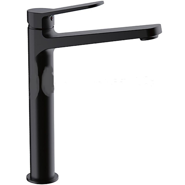 1062-2 Смеситель Тюльпан Frap d-35 на гайке (черный) ВЫСОКИЙ